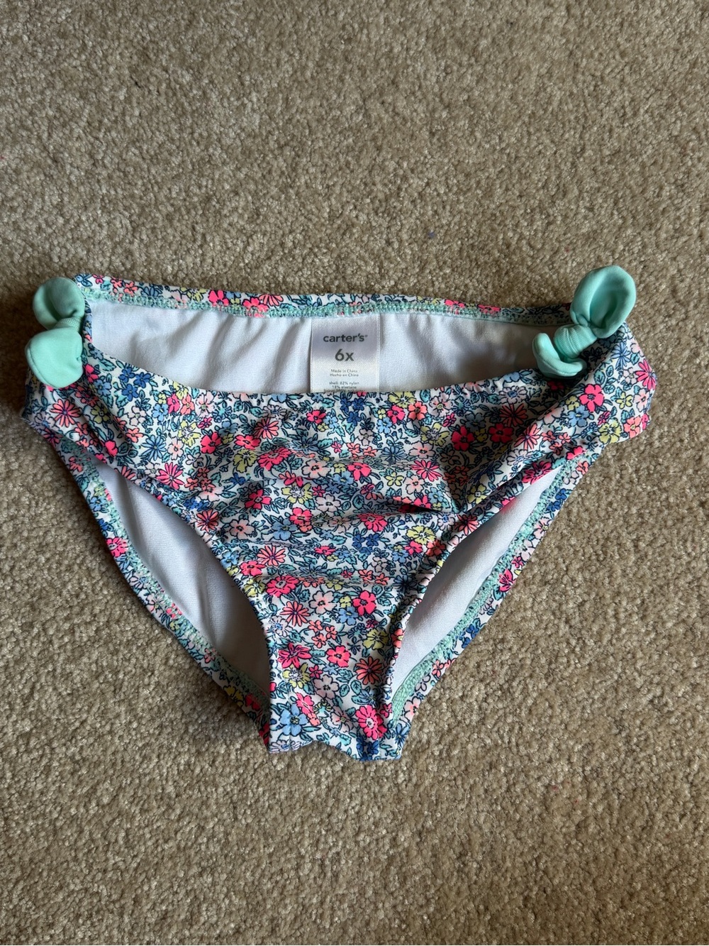Carter's Girl Floral Bikini Bottoms in Mint Accent - 6X